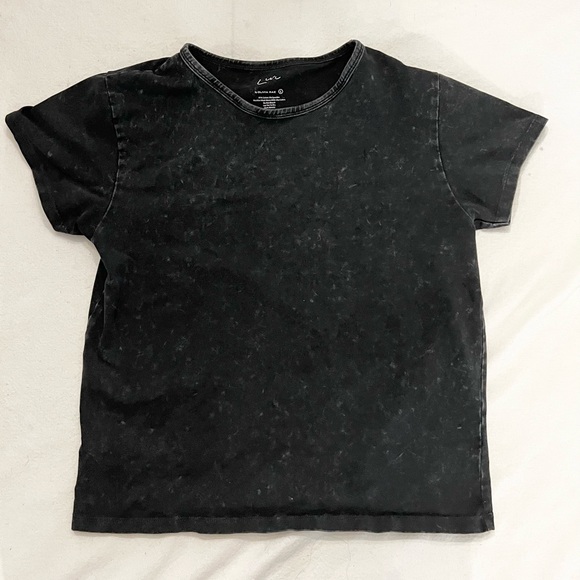 Black / gray washed short sleeve fitted shirt - Picture 1 of 1